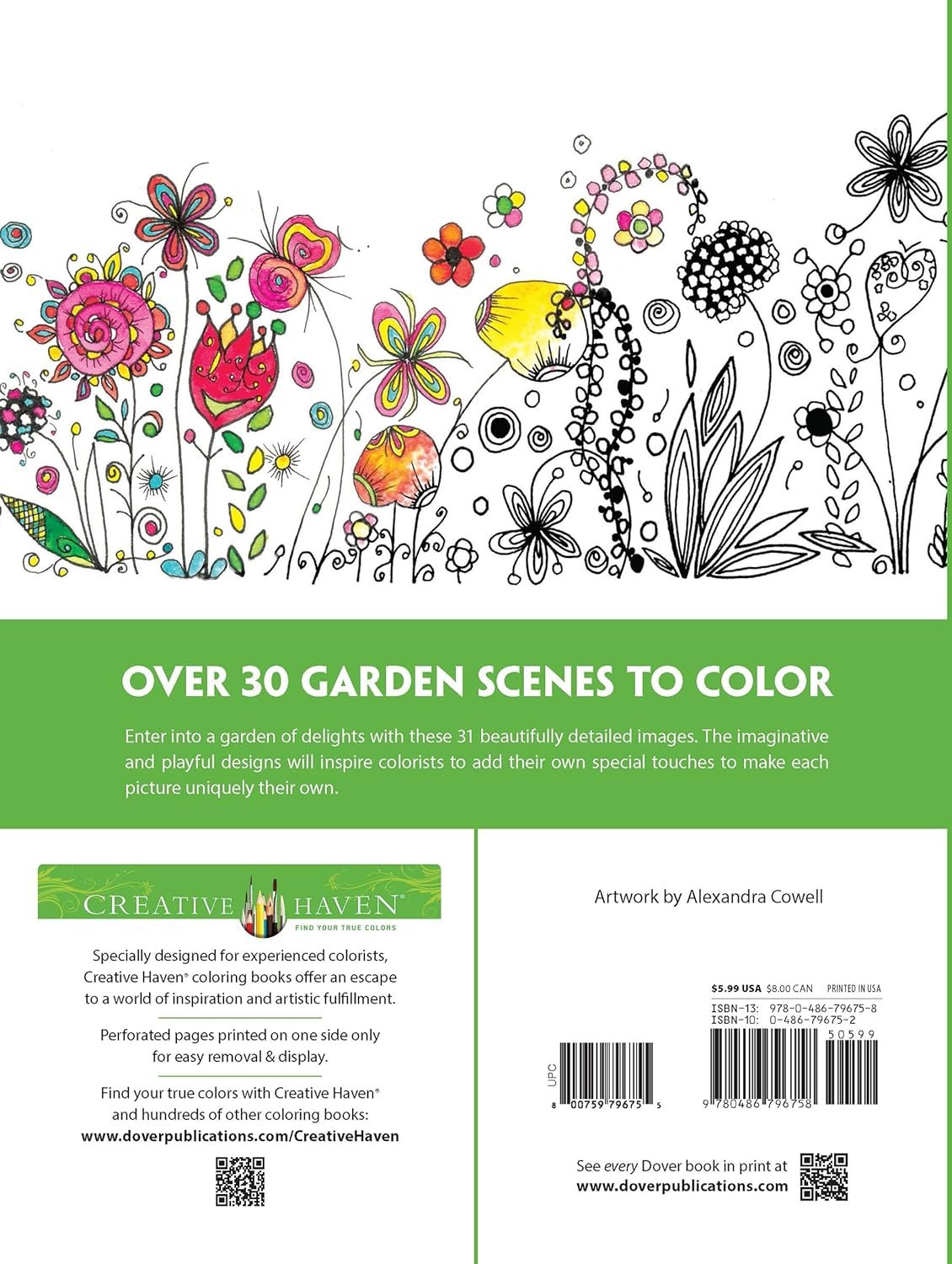 Creative Haven Whimsical Gardens Coloring Book (Adult Coloring Books: Flowers & Plants)