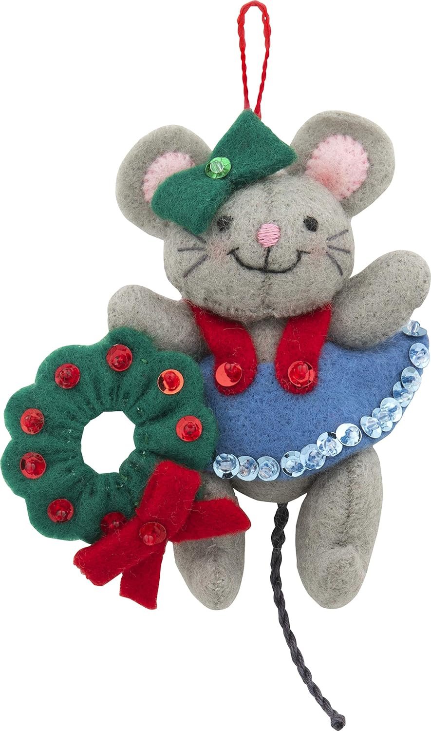 Bucilla 89288E Felt Applique Christmas Ornament Kit, Night Before Christmas, Set of 6