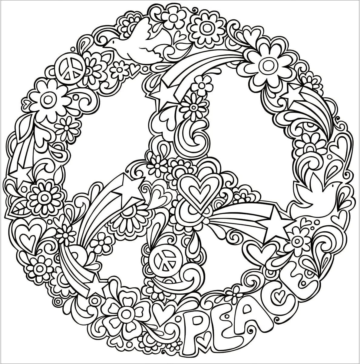 Design Works Crafts 4010 Peace 10" x 10" Zenbroidery Kit, Multicolor