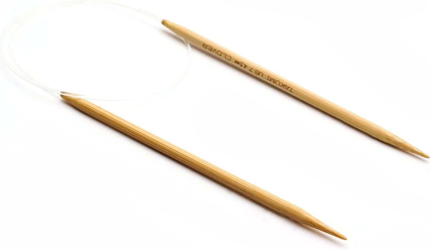 CLOVER 3016/24-7 Takumi Bamboo Circular 24-Inch Knitting Needles, Size 7
