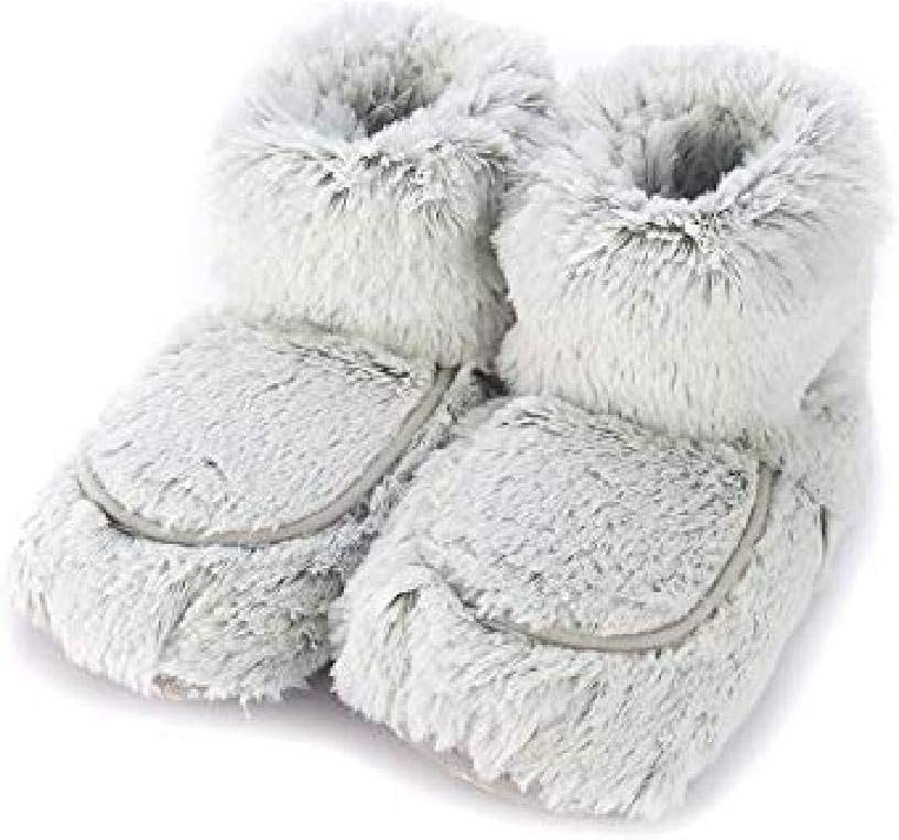 Warmies microwavable French Lavender Scented Gray Marshmallow Boots