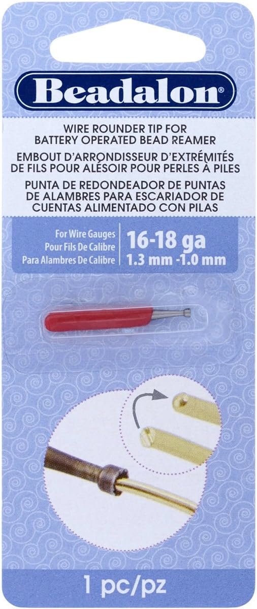 Beadalon Wire Rounder Burr Attachment Use with Battery Operated Bead Reamer and 16, 18 and Smaller Gauge Wires