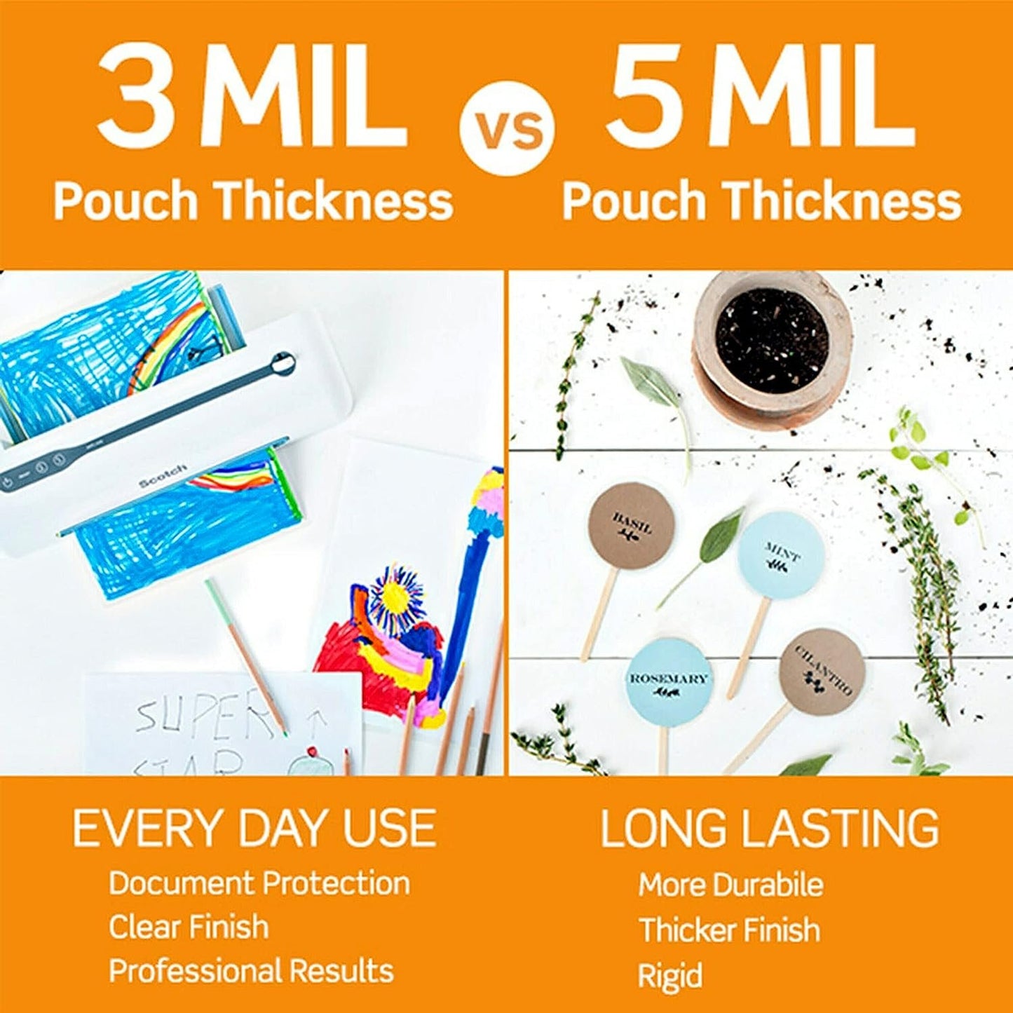 Scotch Thermal Laminating Pouches, 8.9 x 11.4-Inches, 3 mil thick, 20-Pack (TP3854-20),Clear