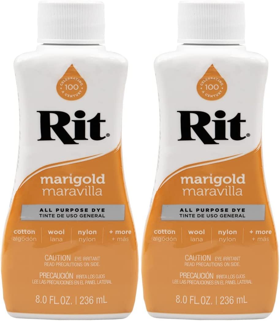 Rit Dye Multi-Purpose Liquid 8 OZ. | Great for Clothing, Accessories, Décor, and Much More | 2-Pack & Wide Variety Colors