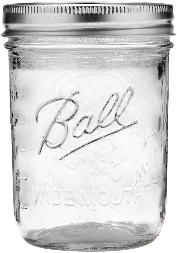 Ball Wide Mouth Pint 16-Ounces Mason Jars with Lids and Bands, (Set of 3)
