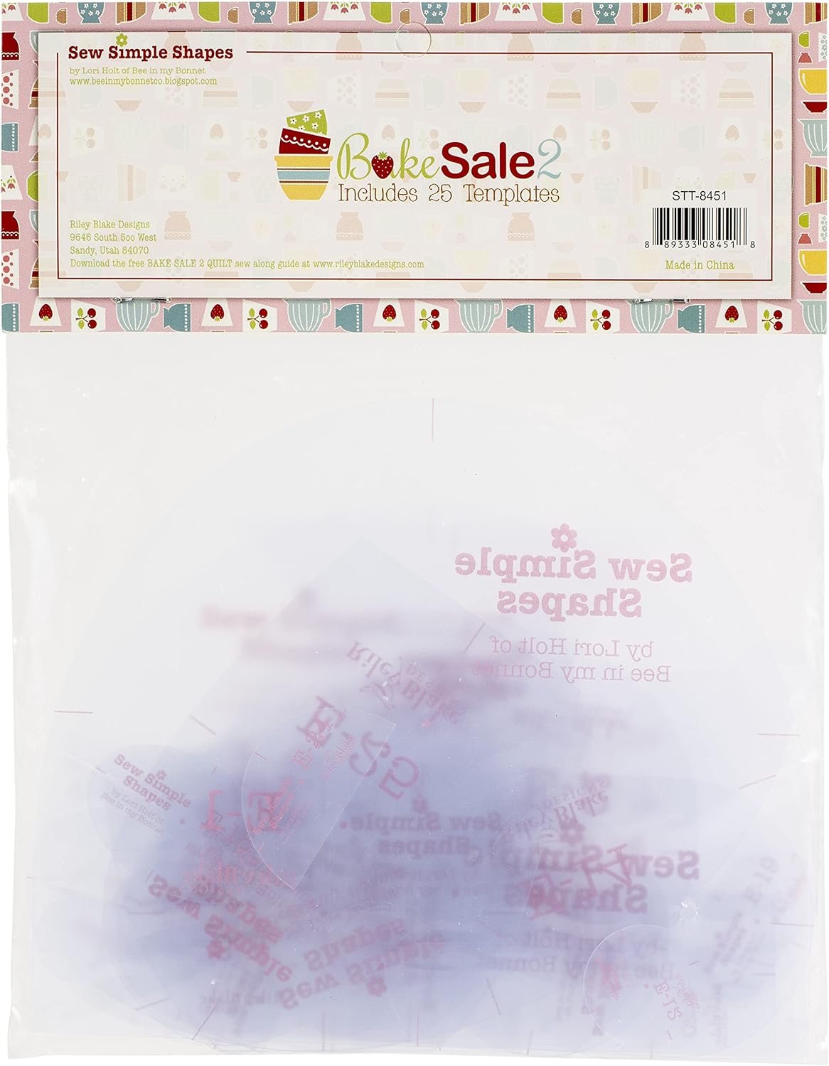 RILEY BLAKE DESIGNS Template Set, Bake Sale 2 by Lori Holt 25/Pkg