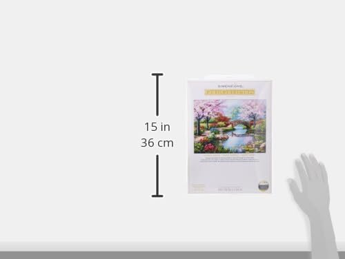 Dimensions Gold Collection Counted Cross Stitch Kit, Japanese Flower Garden, 16 Count Light Blue Aida, 12'' x 16''