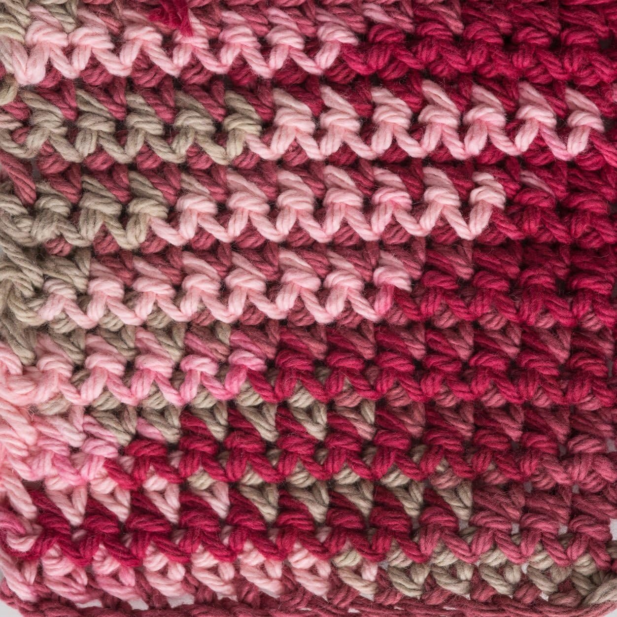 Lily Sugar'n Cream Super Size Ombres Yarn, 3 oz, Damask Ombre, 1 Ball