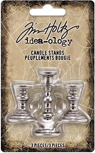 Tim Holtz Idea-Ology 2021 Metal Candle Stands - 2 Item Bundle
