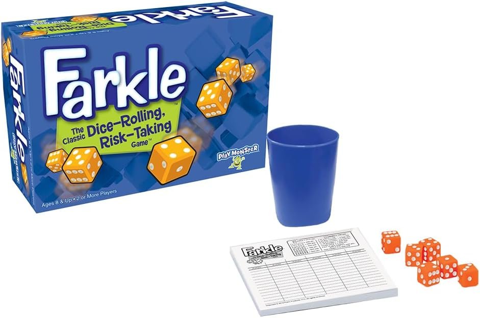 Farkle - Family Game Night Fun - Classic Dice-Rolling, Risk-Taking Game, For Adults and Kids Ages 8 and up