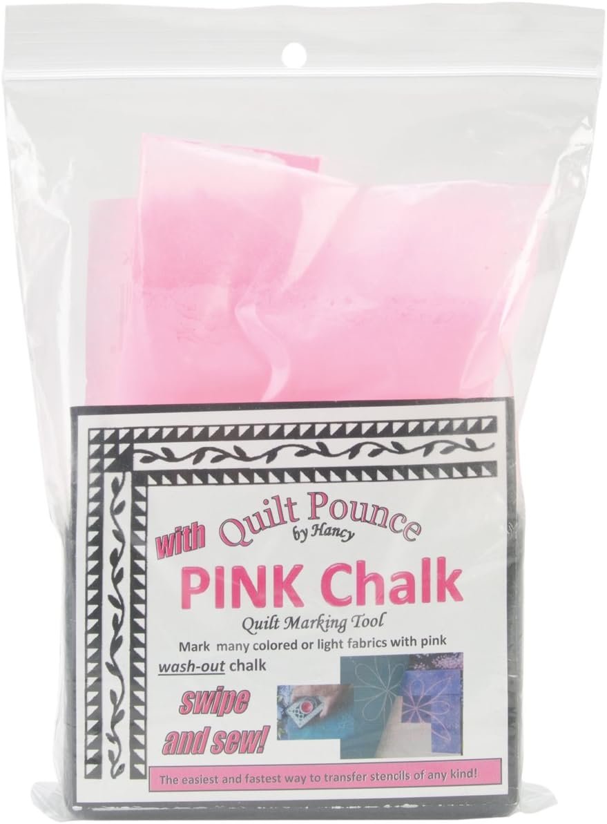 Hancy 30329 Quilt Pounce Pad with Chalk Powder, 4-Ounce, Pink