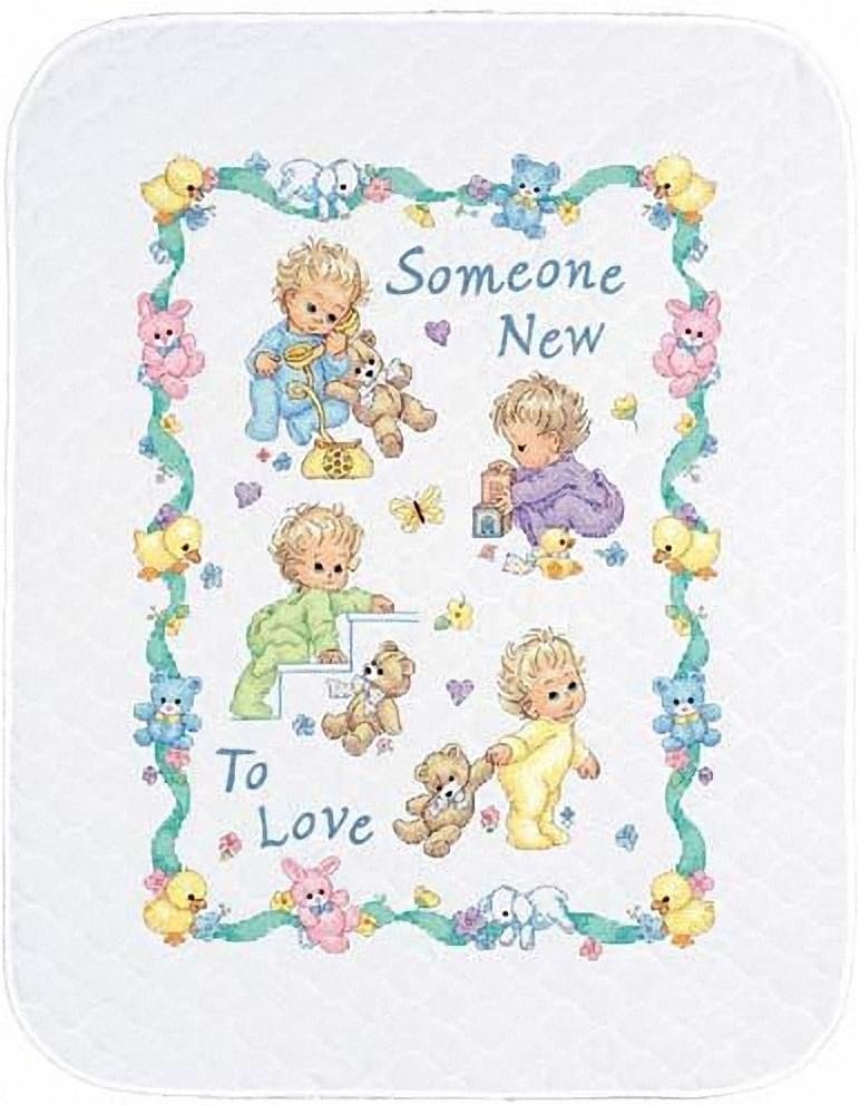 Dimensions Baby Hugs 'Someone New' Quilt Stamped Cross Stitch Kit
