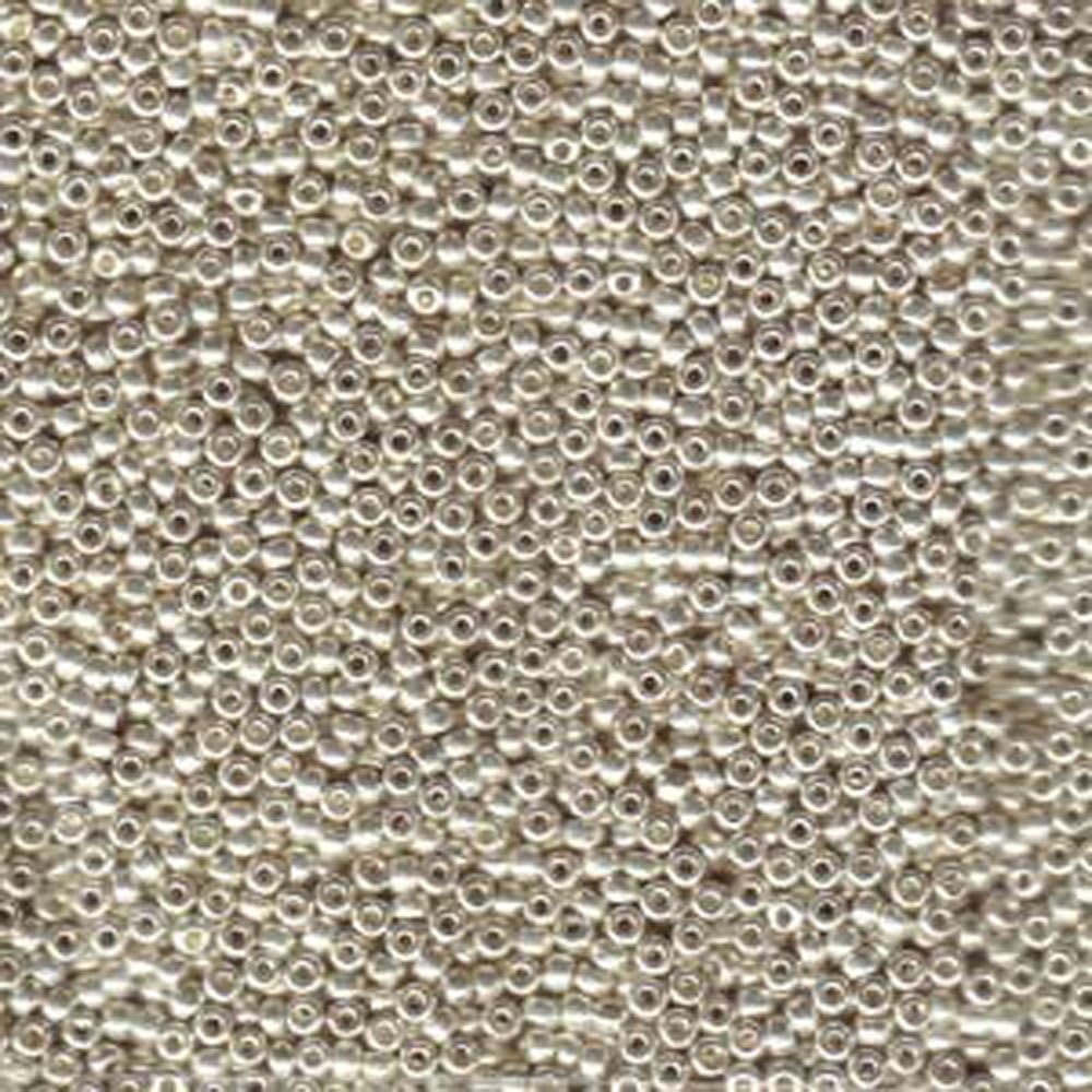Galvanized Silver Miyuki Japanese round rocailles glass seed beads 11/0 Approximately 24 gram 5 inch tube