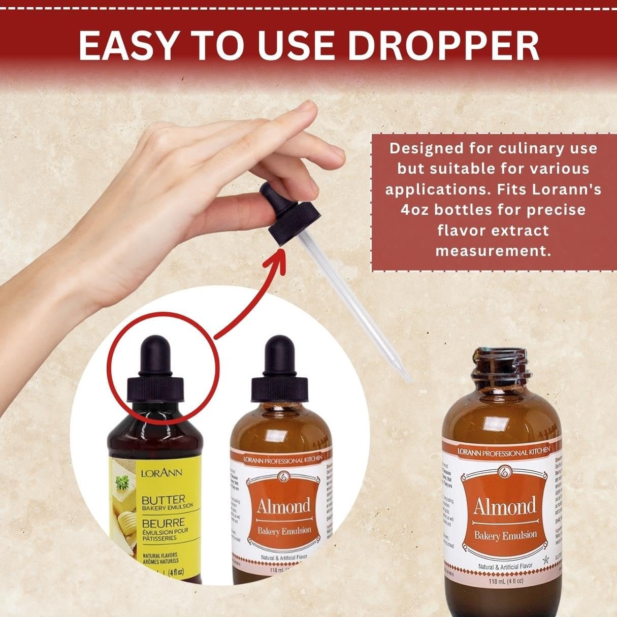 LorAnn Flavoring Extract (4 oz) Hazelnut Flavor with 4 oz Eye Dropper - Extracts and Flavorings for Baking and Lip Gloss Flavoring, Candy Making, etc