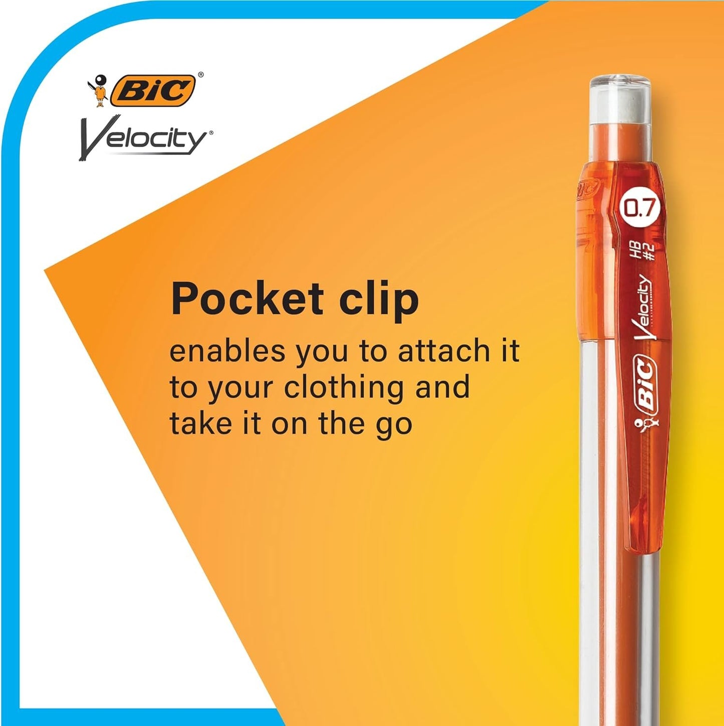 BIC Velocity Original Mechanical Pencil, Medium Point (0.7mm), Smooth Dark Writing, 2-Count