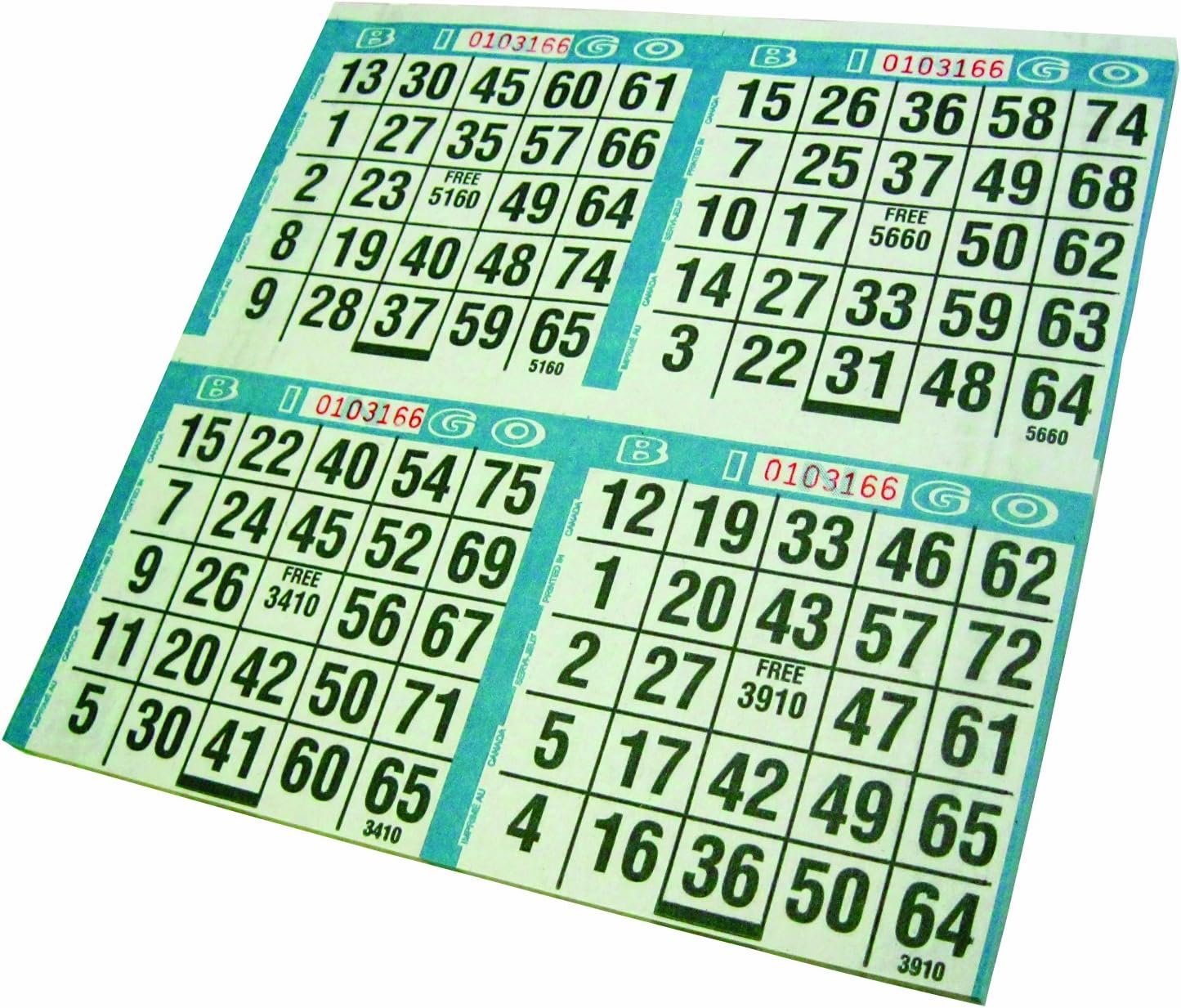 Dab 'N Stic Bingo Game Sheets 125/Pkg: