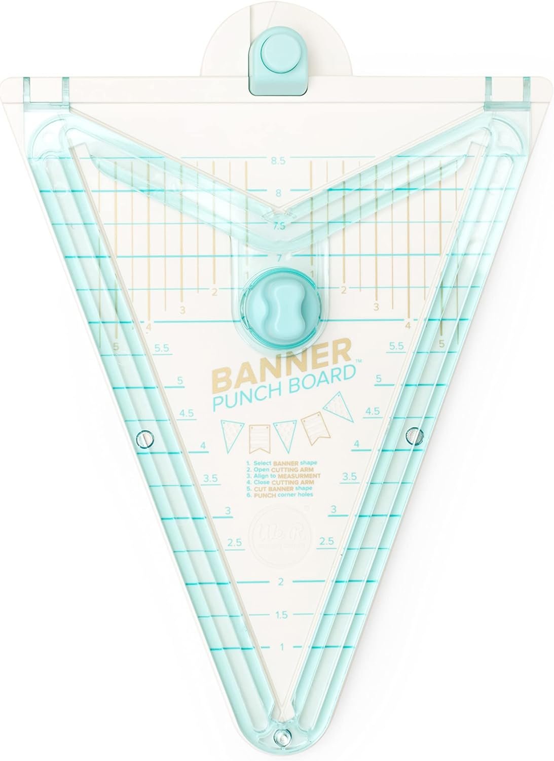 We R Memory Keepers Banner Punch Board, Craft Supplies Paper Punches for Crafting Paper Punches Paper Punches for Cardmaking Paper Puncher Shapes Banner Hole Punch Banner Card Punch
