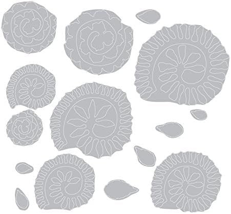 Sizzix, Multi Color, One Size Thinlits Die Set 660227, Tiny Tattered Florals by Tim Holtz, 15 Pack