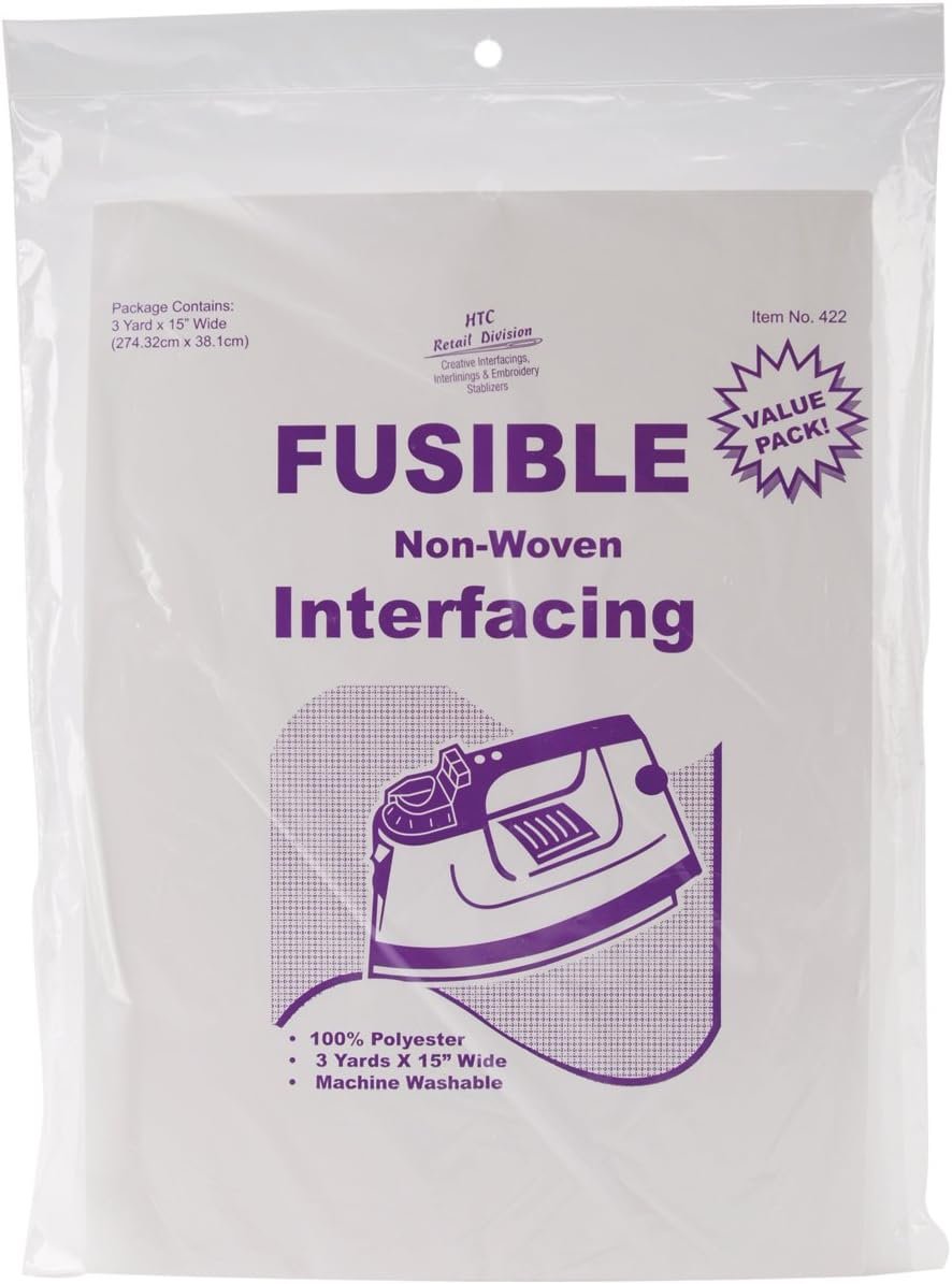 HTC 422 Fusible Non-Woven Interfacing, 15-Inch by 3-Yard , White