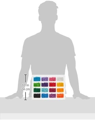 Perler Beads Fun Colors Fuse Beads and Storage Tray For Kids Crafts, 4000 pcs