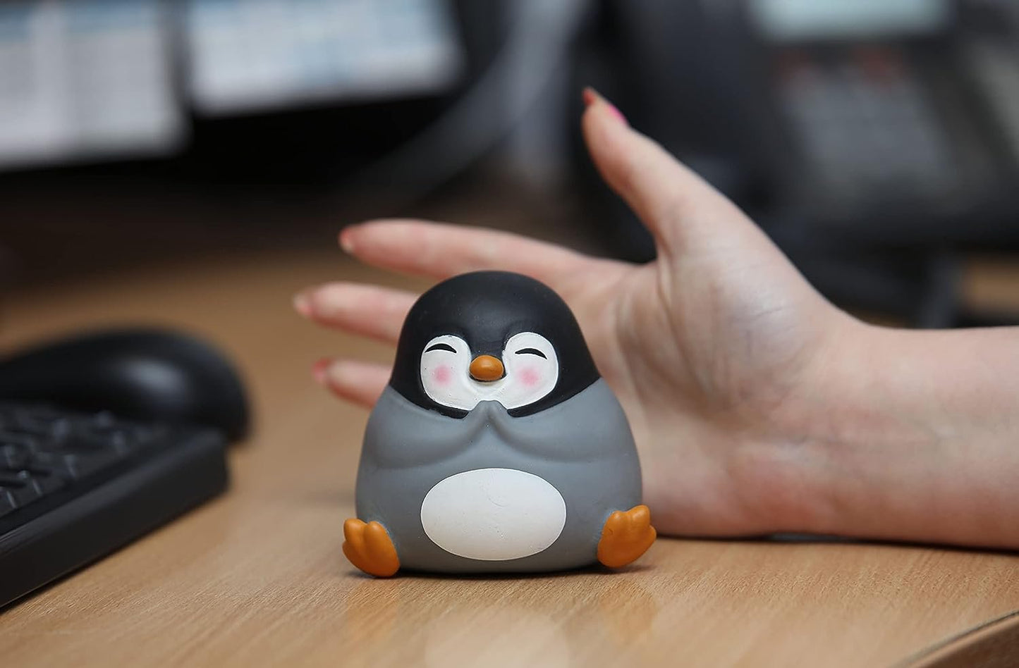 Boxer Gifts Zenguin Stress Relief Toy | Unique Stress Balls for Adults & Teenagers - Squishy Fidget Toys for Anxiety - Cool Desk Accessories | Cute Penguin Gifts & White Elephant for Co-Workers
