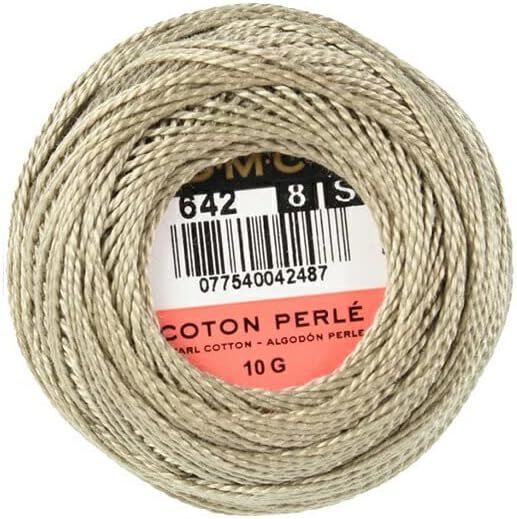 DMC 116 8-642 Pearl Cotton Thread Balls, Dark Beige Grey, Size 8