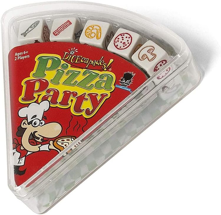University Games, Pizza Party Dice Game, Dice Game for Kids and Families, Ages 6+