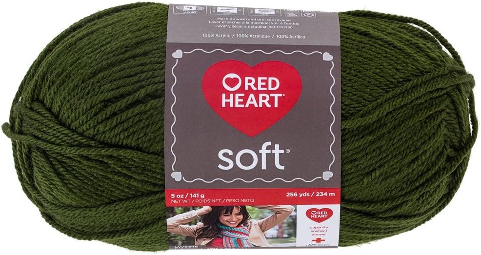Red Heart Soft Yarn, Dark Leaf