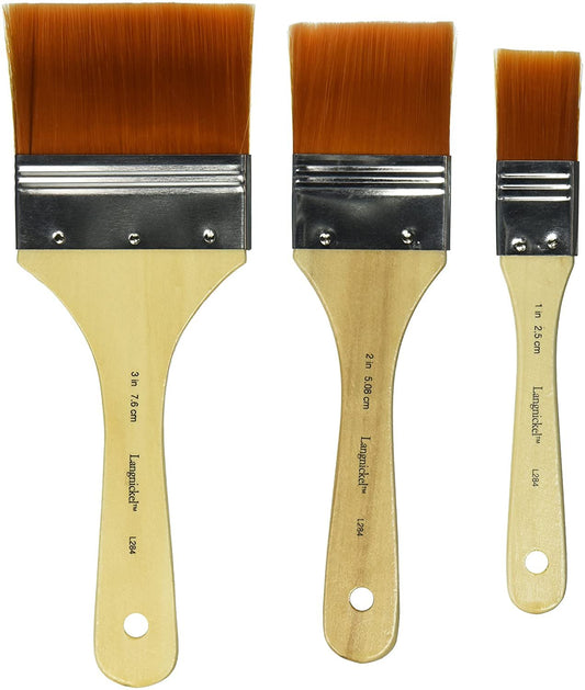 Royal Brush Golden Taklon Paint Brushs, Assorted Sizes, Set of 3