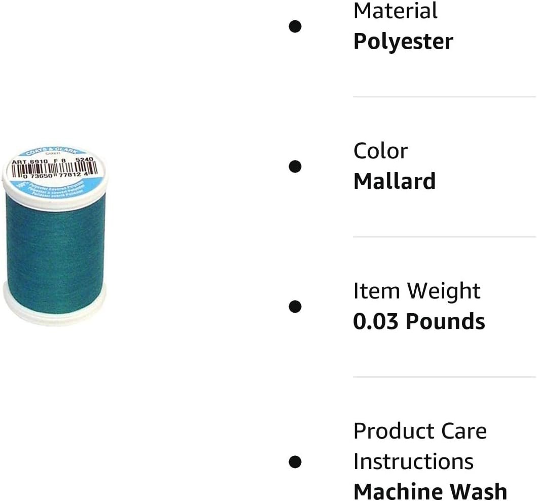 Coats Thread & Zippers S910-5240 Dual Duty XP General Purpose Thread, 250-Yard, Mallard