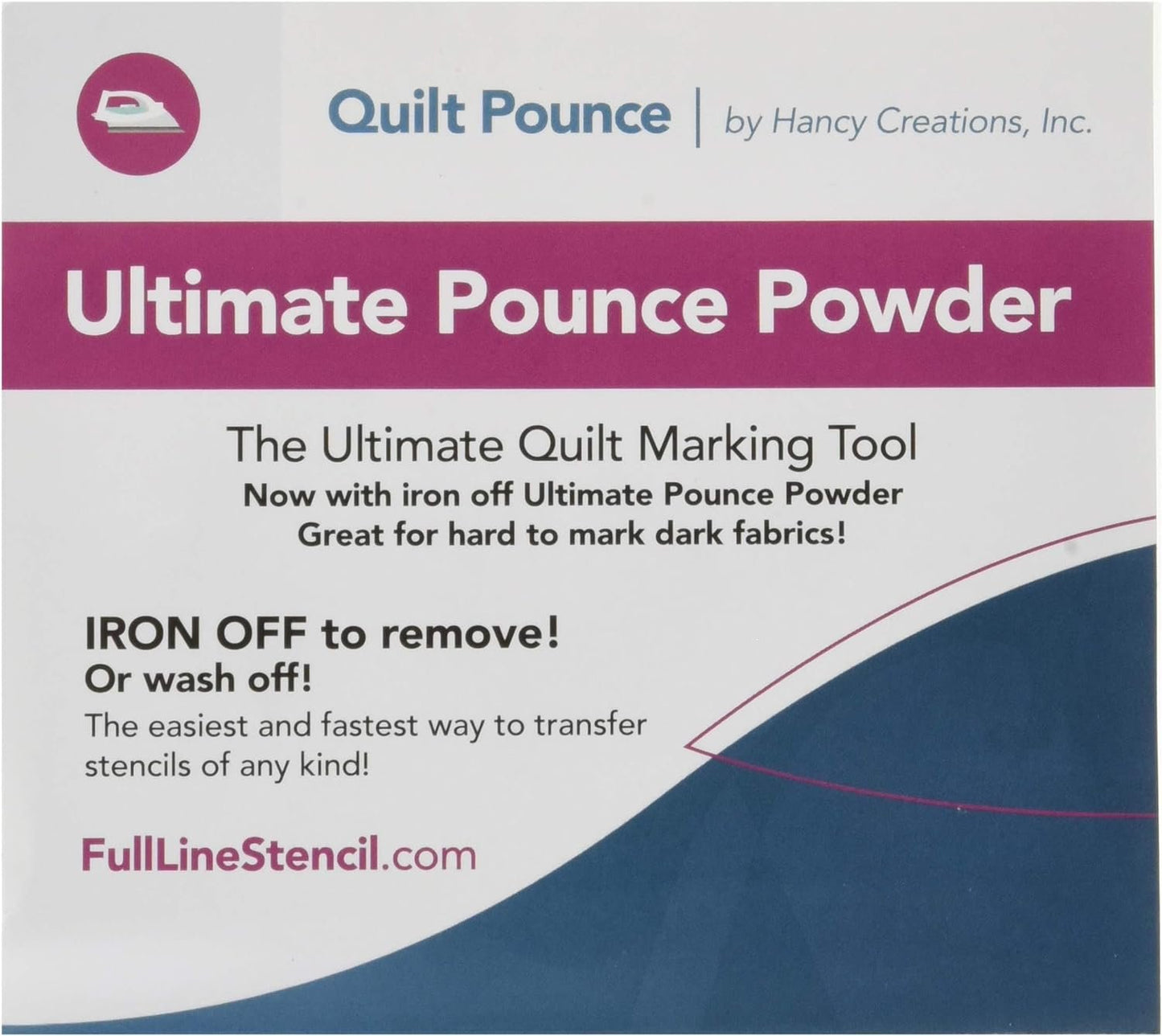 Hancy 2-Ounce Ultimate Quilt Pounce Pad with Chalk Powder, White
