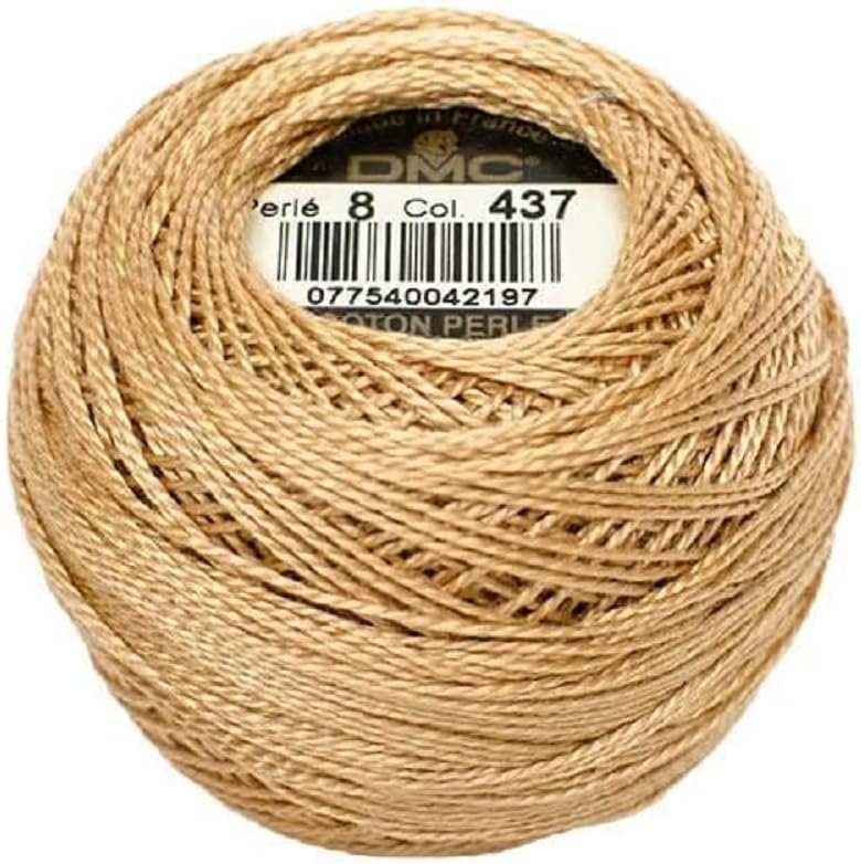 DMC 116 8-437 Pearl Cotton Thread Balls, Light Tan, Size 8