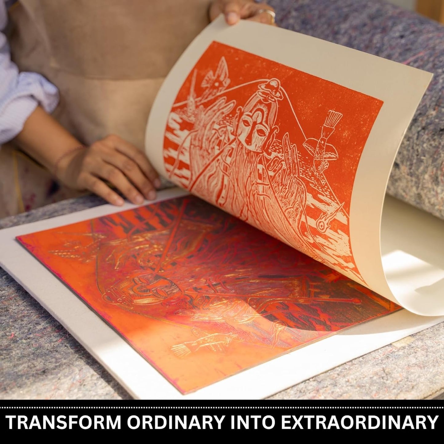 Linoleum Blocks for Printmaking (3pack) and Stamp Carving Tool - Printmaking Supplies for Rubber Stamp Carving Block Printing - Linoleum Carving Tools and lino Rubber Block Stamp Carving kit