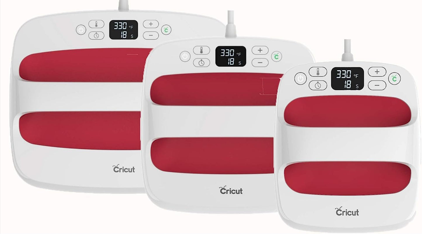 Cricut EasyPress 2 Heat Press (9x9) Rasberry - Iron-On Starter Bundle