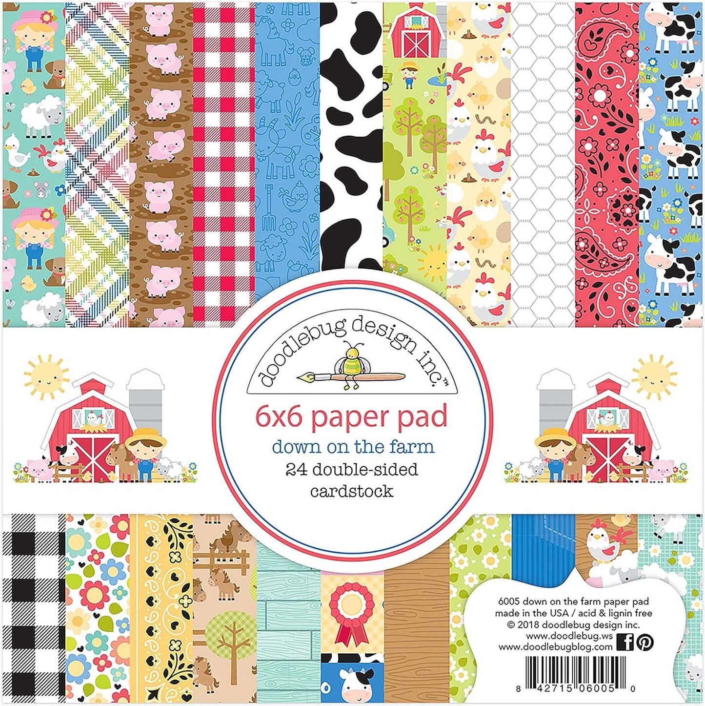 Doodlebug Double-Sided Paper Pad, Multicolor