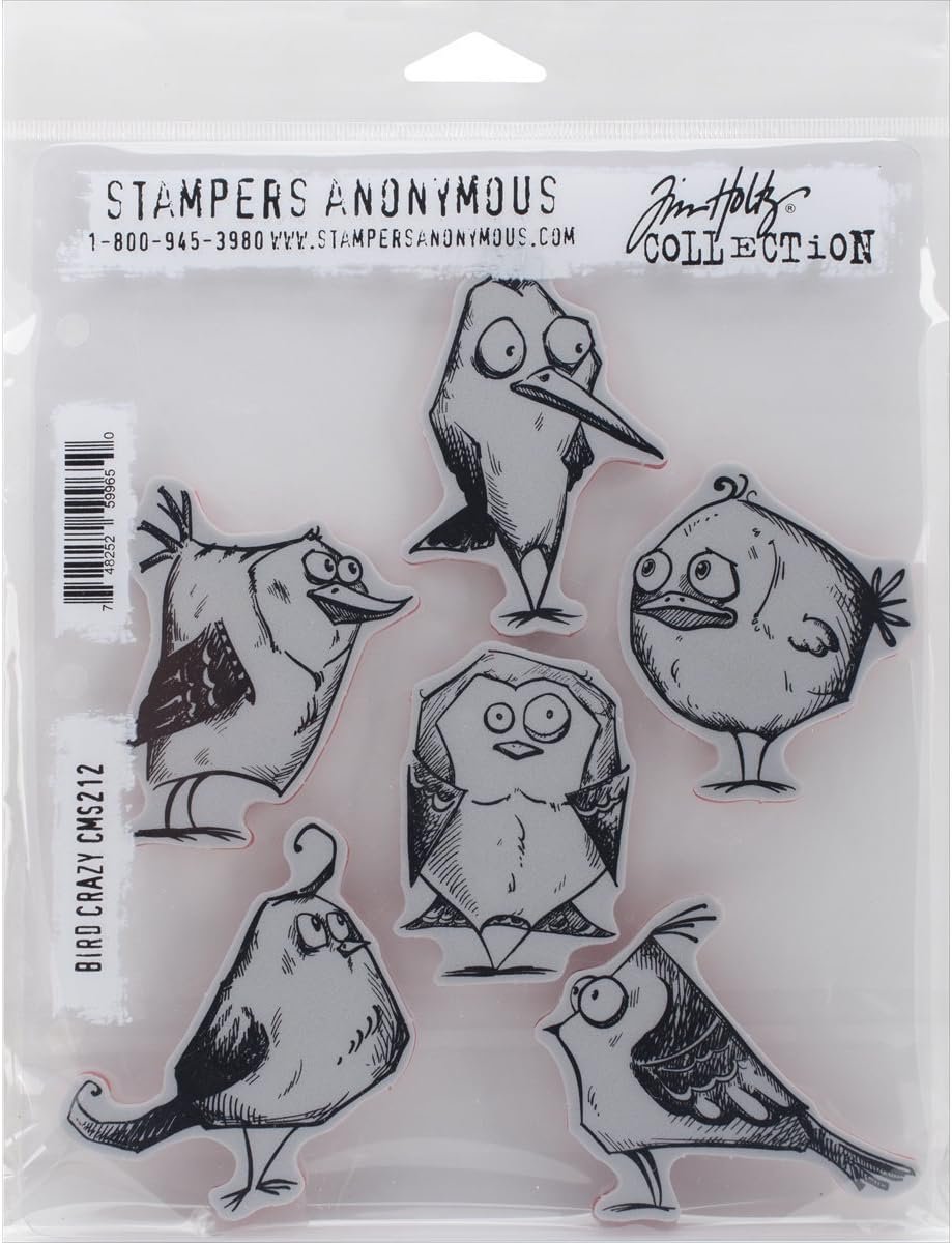 Stampers Anonymous Crazy Bird Mounted Stamp
