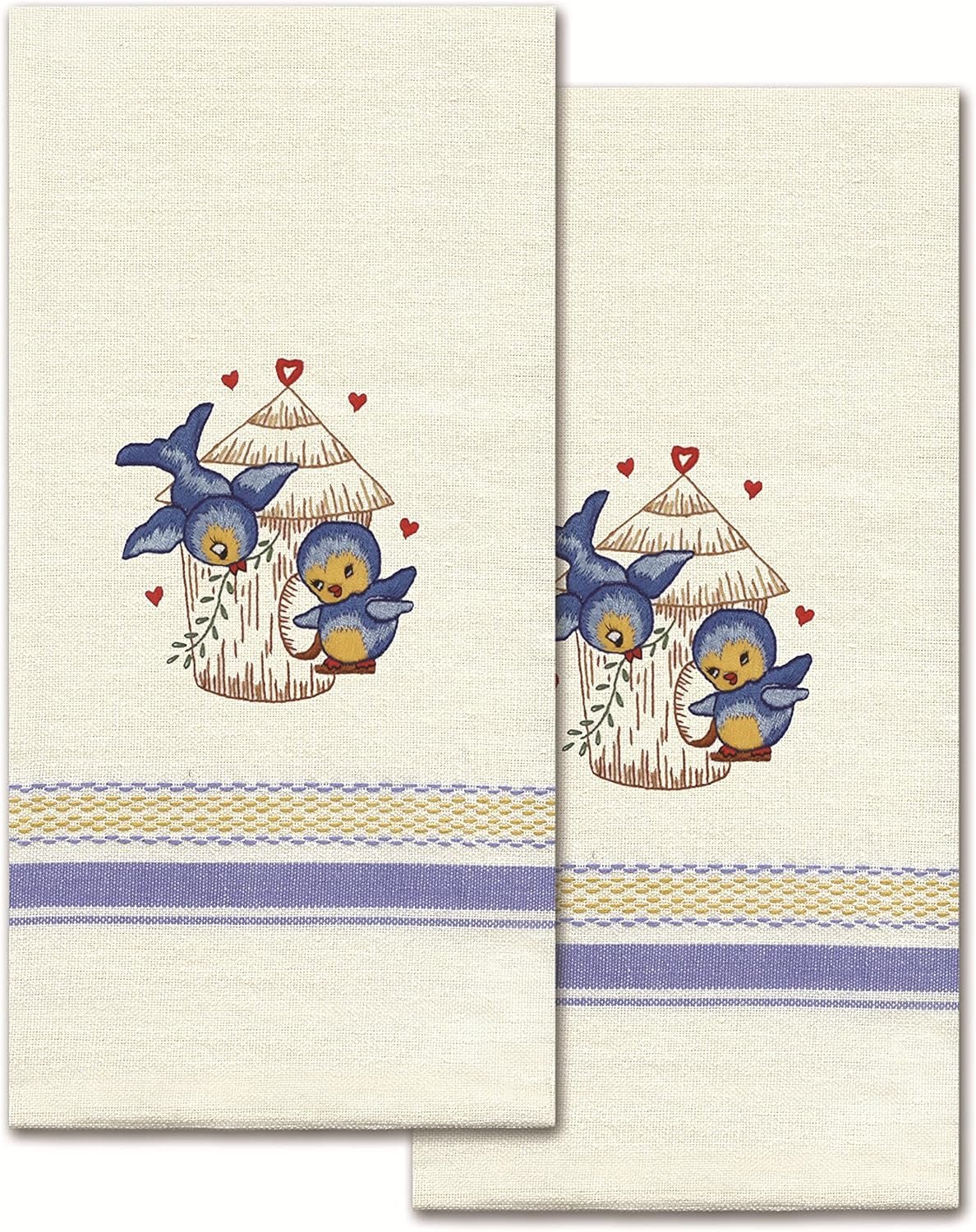 Tobin T212935 Stamped Kitchen Towel for Embroidery, Bird