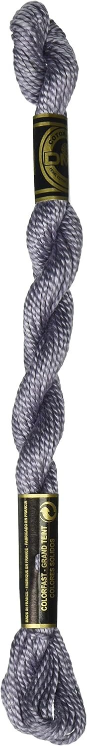 DMC Pearl Cotton Skein Size 3 16.4yd, Light Steel Grey