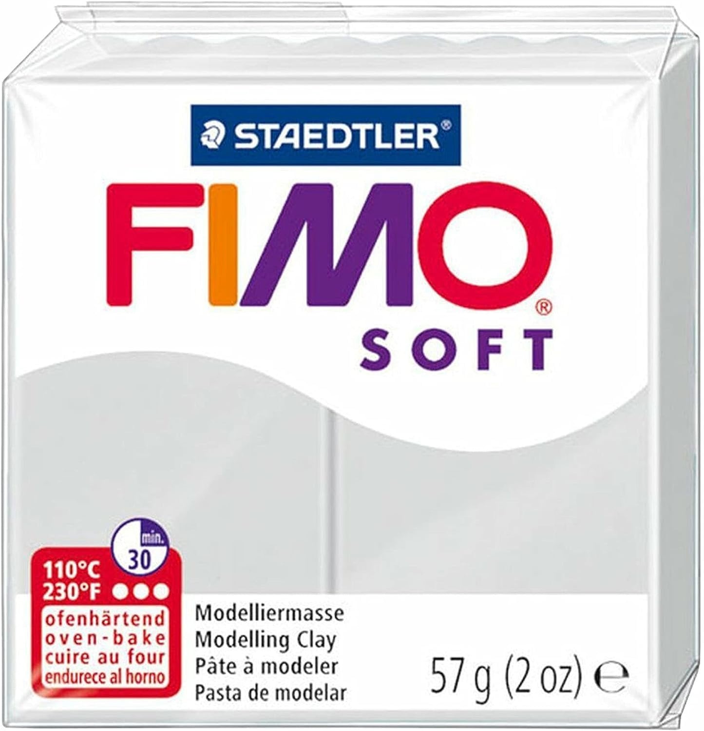 FIMO Soft Polymer Oven Modelling Clay - 57g - Set of 4 - Grey Tones