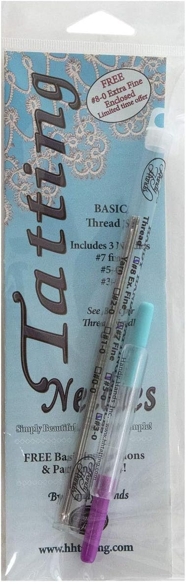 Handy Hands 3-Piece Tatting Needles Set for Thread,Gray