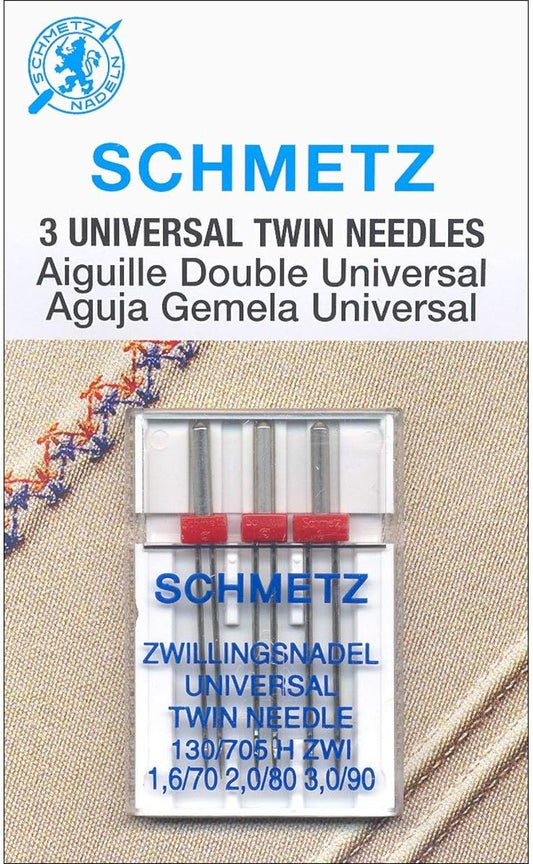 SCHMETZ Twin (130/705 H ZWI BR) Sewing Machine Needles - Carded - Assortment