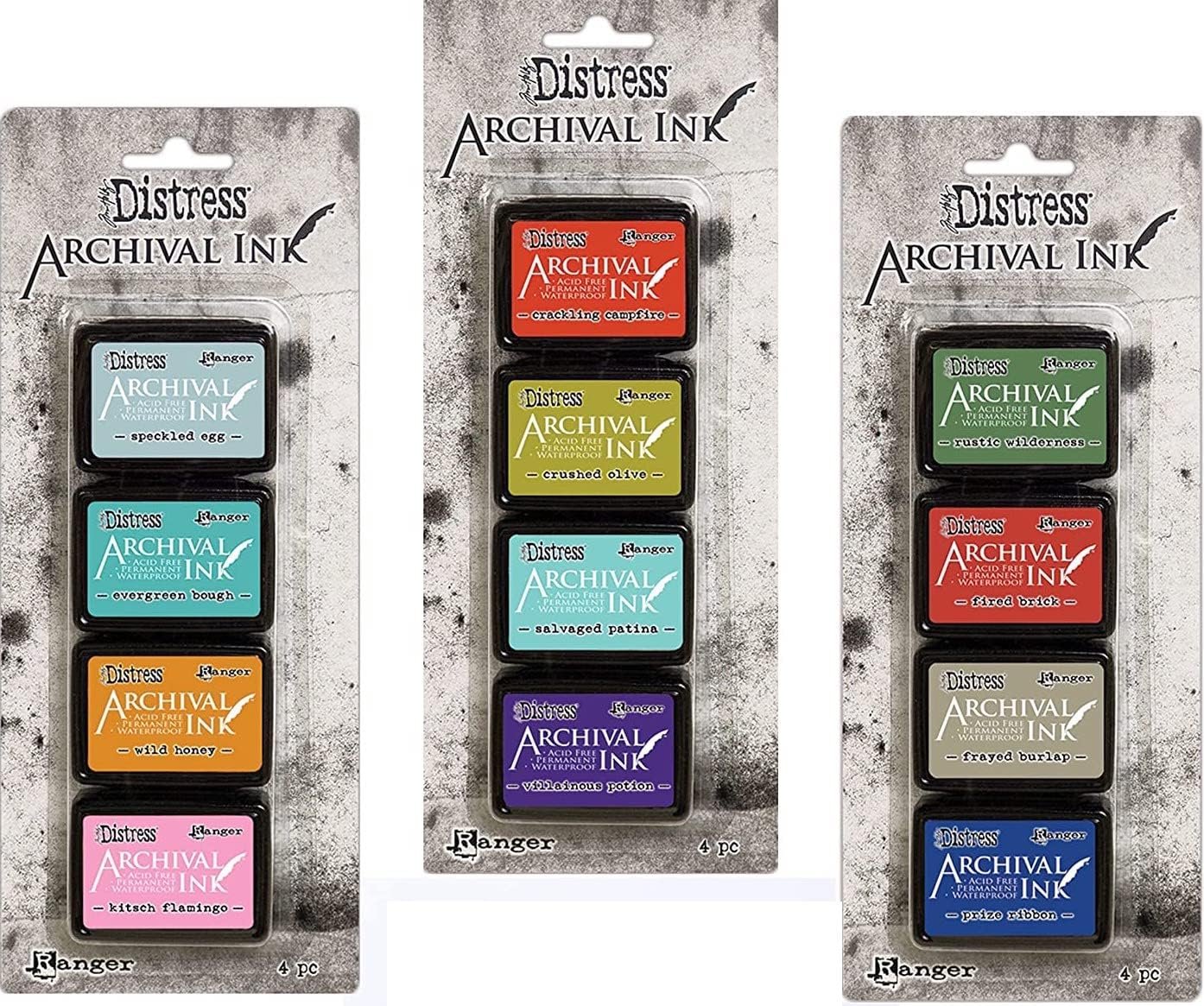 Tim Holtz Distress Archival Mini Ink Kits - Kit #4, Kit #5 and Kit #6-12 Mini Ink Pads
