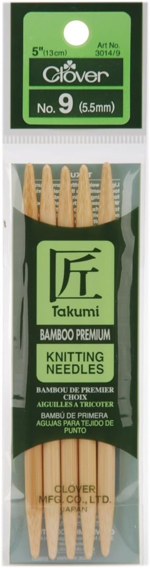 Takumi Bamboo Double Point Knitting Needles 5 5/Pkg-Size 9/5.5mm