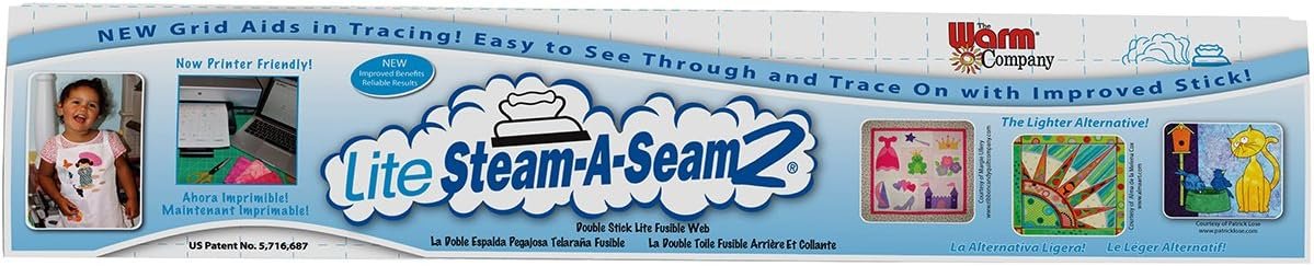The Warm Company Warm Company Lite Steam-A-Seam Double Stick Fusible Web, Multicolored, 66.04 x 13.97 x 13.97 cm