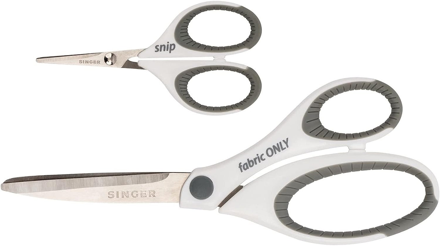 SINGER Sewing Scissors Set – 8.5-Inch Fabric Scissors & 4-Inch Mini Detail Scissors
