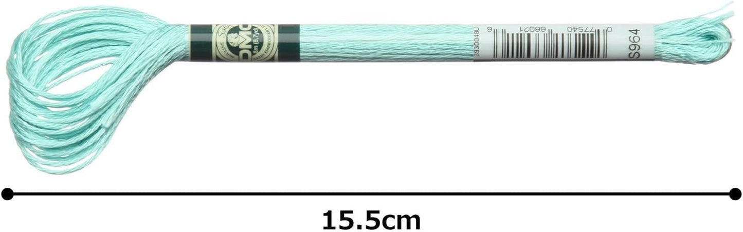 DMC Satin Floss 8.7 Yards-Light Seagreen 12 per Box