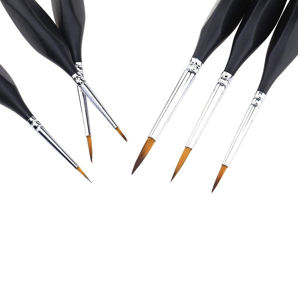 PIXISS Fine Tip Miniature Brushes - 6PC
