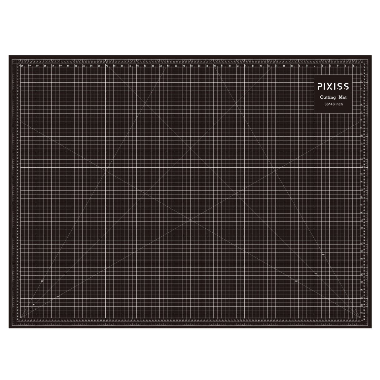 Pixiss Self-Healing Rotary Cutting Mat (48"x36") - Sewing Mat for Fabric, Quilting, and Crafts - Non-Slip Surface, Grid Lines, and Durable Design