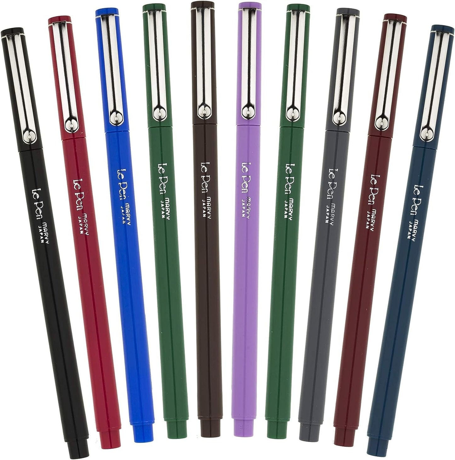 Uchida of America 4300-10B 10-Piece Le Pen Drawing Pen Set, 0.3 Point Size (2 Pack)