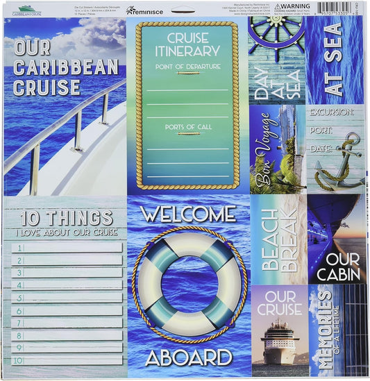 Reminisce CRU-200 Caribbean Cruise Scrapbook Collection Kit